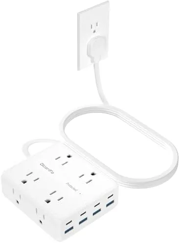 Testing the Olcorife Flat Plug Power Strip with 10 FT Extension Cord over two weeks