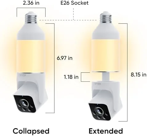 Close look at the WYZE Bulb Cam - 2K HD Smart Light Bulb Security build quality