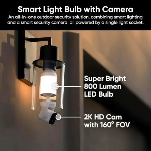 The WYZE Bulb Cam - 2K HD Smart Light Bulb Security compared in context