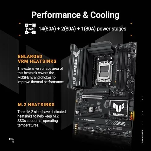The completed build running with the TUF board installed