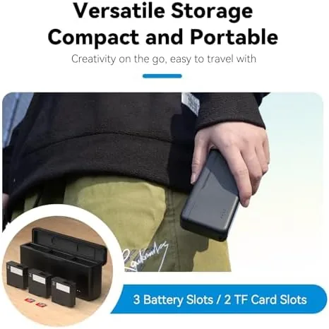 The TELESIN Osmo Action 6 5 Pro Battery Charger,Triple Slot PD compared in context
