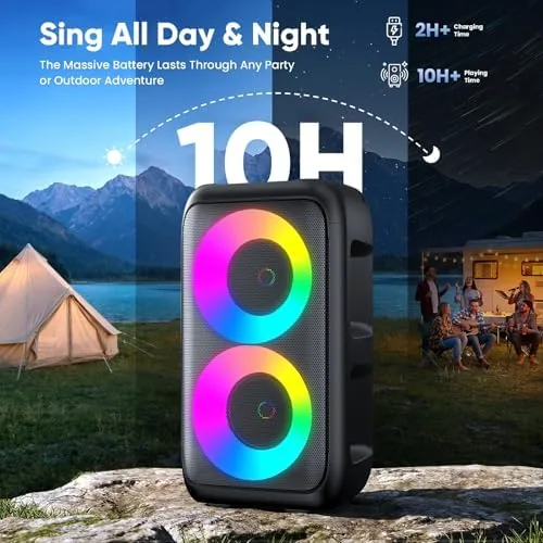 Testing the Karaoke Machine for Adults Kids, Portable Bluetooth Speaker with 2 over two weeks