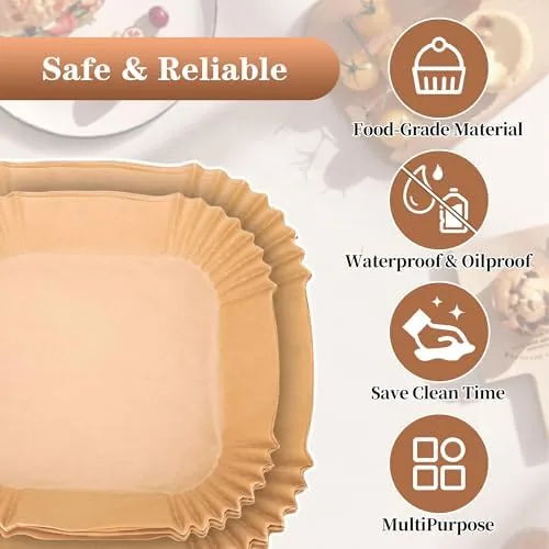 The 260pcs Air Fryer Liners Disposable for Ninja Crispi 4-in-1 Glass in real use
