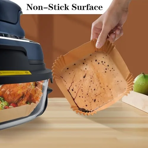 Another view of the 260pcs Air Fryer Liners Disposable for Ninja Crispi 4-in-1 Glass