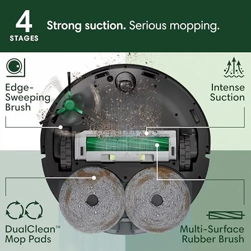 The iRobot Roomba Plus 405 (G181) 2in1 Vacuum & Mop Robot in real use