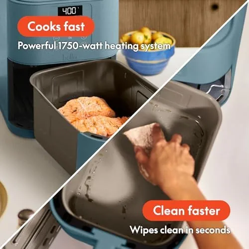 The bella Fits-Anywhere™ 6qt Slim Air Fryer with Non-Toxic Coating, Surf in real use