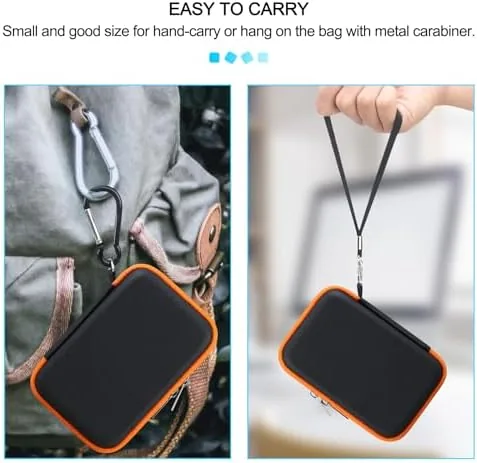 The Lacdo Hard Drive Carrying Case for LaCie Rugged Mini/Rugged External in real use