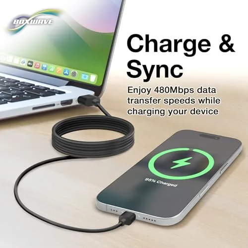 Detail shot of the BoxWave Cable Compatible with Google TV Streamer (4K) - DirectSync features