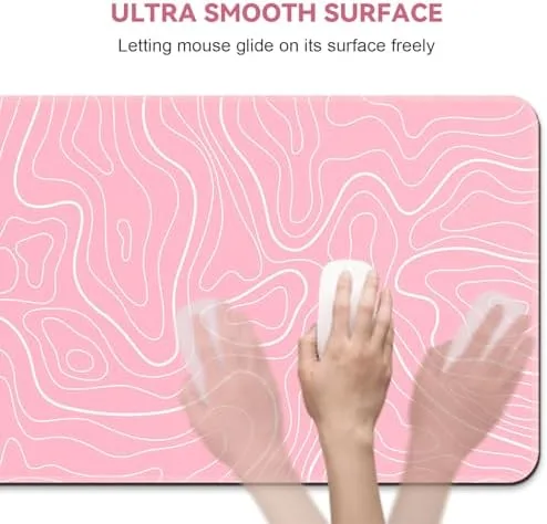 Testing the DIGSOM Gaming Mouse Pad, Pink with White Topographic Line, 31.5x11.8in over two weeks