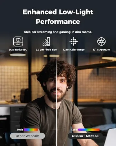 The OBSBOT Meet SE 1080P 100FPS Webcam for PC, AI Framing in real use
