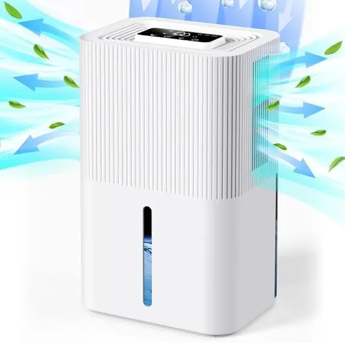 Portable Home Dehumidifier for Basements Bathroom Bedroom|91 OZ Tank|900 sq.ft Coverage|Quiet Smart Design with Review: Tested and Rated