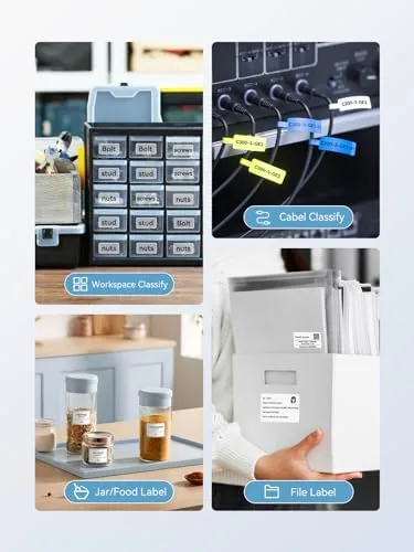 The NIIMBOT B1 Label Maker Machine with 3 Tapes, 2Inch Thermal in real use