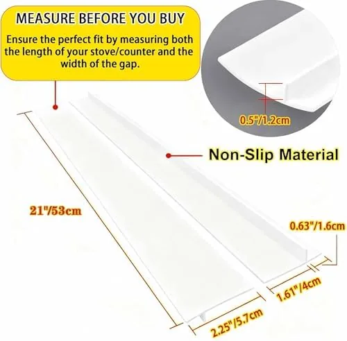 Close look at the 2 Pack Flexible Kitchen Stove Gap Covers, Silicone Gap Fillers build quality