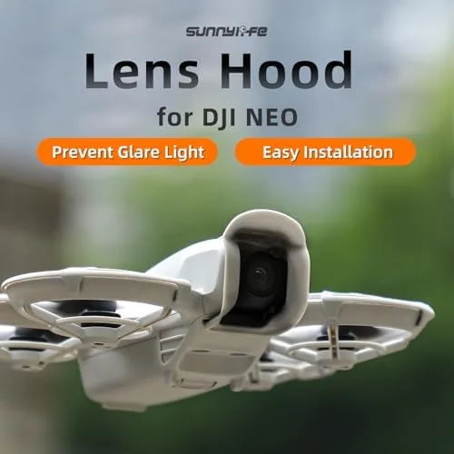 Close look at the Lens Sunshade for DJI NEO, Drone Gimbal Cap Sun Shade build quality