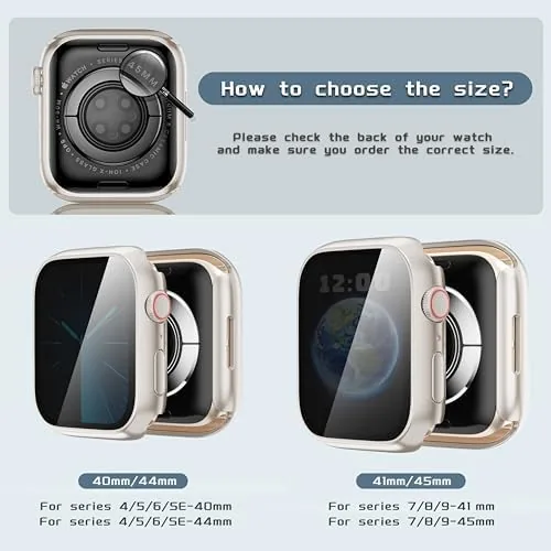 Close look at the Waterproof Privacy Case Compatible with Apple Watch Series 11 10 build quality