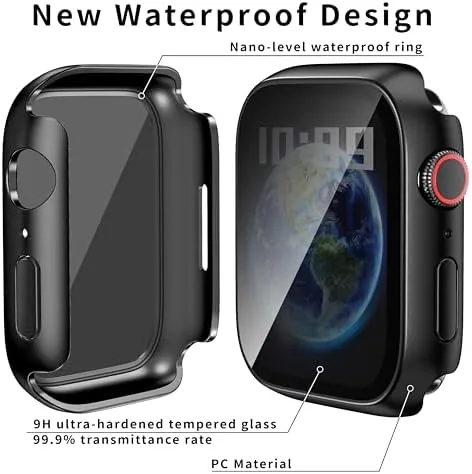 The watch screen viewed from a sharp side angle showing the darkened privacy effect