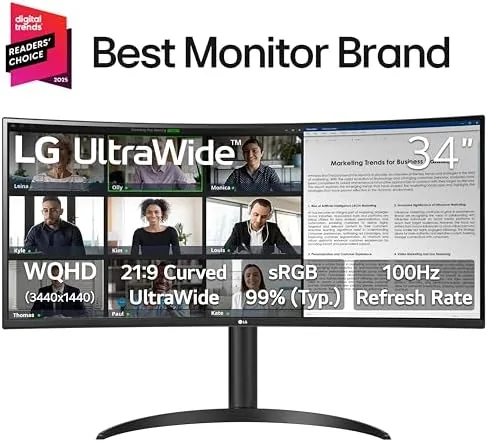 Close up of the LG monitor stand with the height adjustment mechanism visible