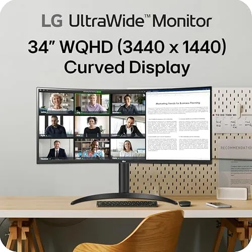 A desktop with three windows spread across the wide WQHD desktop