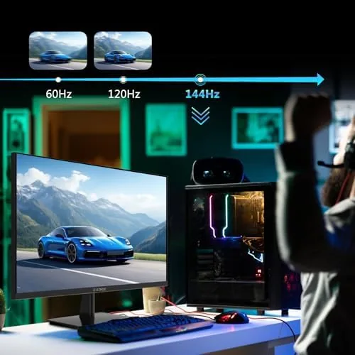 Detail shot of the 4K Monitor, Z-Edge 28 inch IPS Monitor, UHD 3840x2160 IPS features