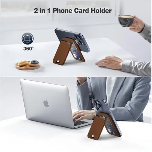The QYQBOON Mag-Safe Wallet for iPhone - Lightweight Magnetic Phone Wallet in real use
