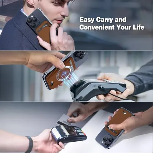 Another view of the QYQBOON Mag-Safe Wallet for iPhone - Lightweight Magnetic Phone Wallet