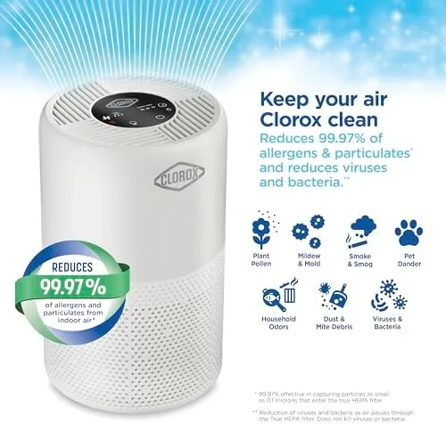 Close look at the Clorox Medium Room Turbo Air Purifiers for Home With True build quality