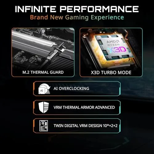 M.2 slots with heatsinks and PCIe 5.0 graphics slot