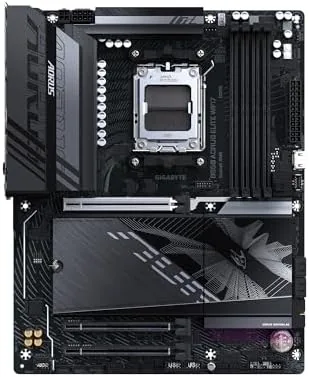 AORUS Elite board compared to a flagship X870 board