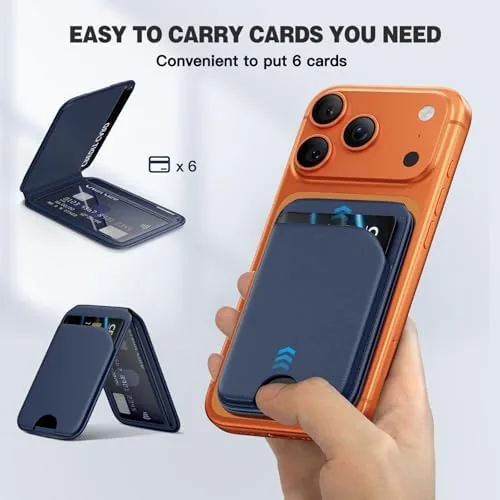Close look at the QYQBOON Magnetic Wallet for iPhone - Mag-Safe Wallet Lightweight Magnetic build quality
