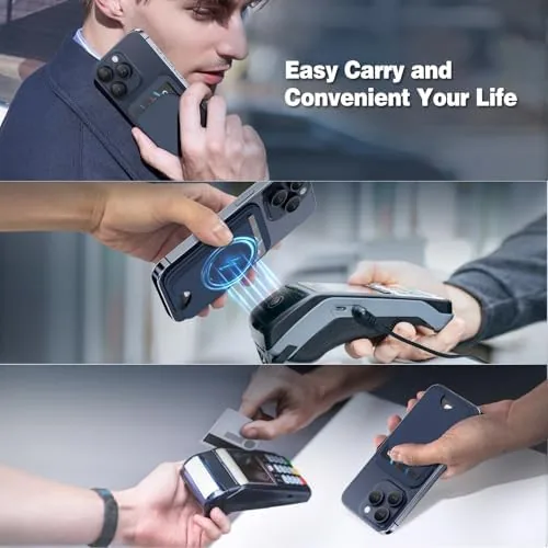 Another view of the QYQBOON Magnetic Wallet for iPhone - Mag-Safe Wallet Lightweight Magnetic