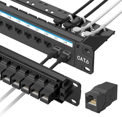 Jadaol [UL Listed] 24 Port Patch Panel Rackmount or Wall Mount 19-Inch 1U | Review: Tested and Rated