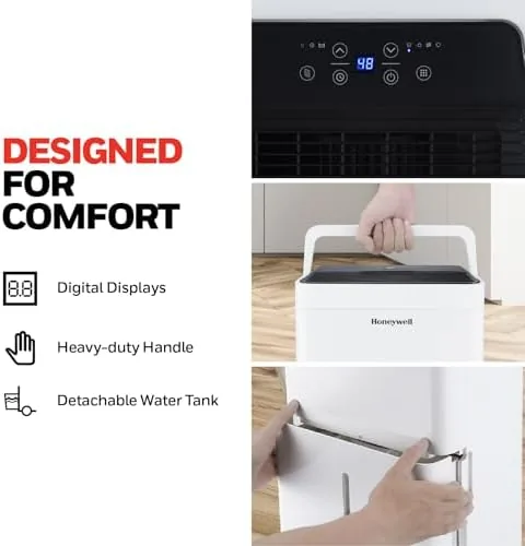 The Honeywell 32-Pint ENERGY STAR Dehumidifier for 3,000 Sq Ft ,  compared in context