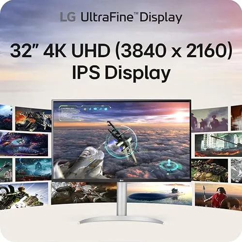 Close look at the LG 32UP83AK-W 32-inch Ultrafine 4K UHD (3840 x 2160) IPS build quality
