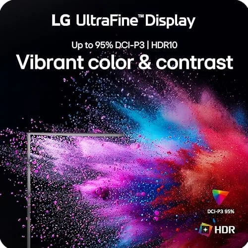Detail shot of the LG 32UP83AK-W 32-inch Ultrafine 4K UHD (3840 x 2160) IPS features