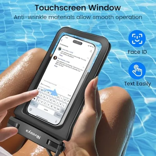 Another view of the Niveaya Double Space Waterproof Phone Pouch - 2 Pack, Waterproof
