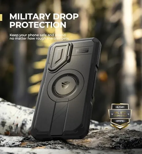 The phone attached to a magnetic car vent mount using the embedded ring
