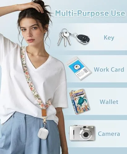 The Yonlevres Phone Lanyard Crossbody Strap Wrist Neck Adjustable Women Flower in real use