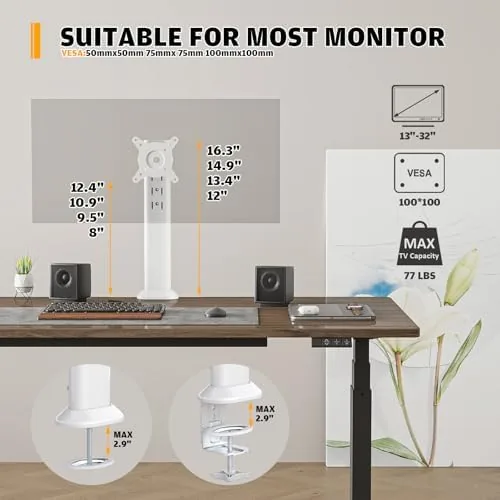 Testing the Hemudu Single Desk Monitor Arm Mount Stand Fit for 13 over two weeks