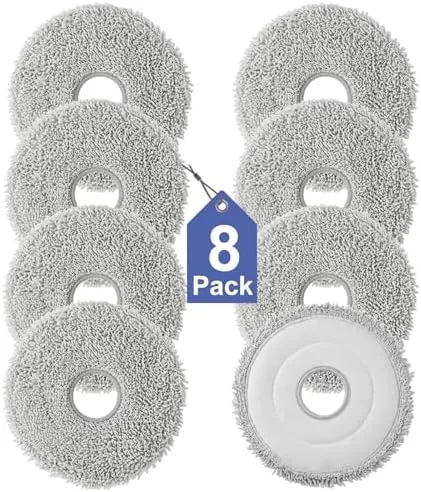 8 Pack Reusable Mop Pads for Dreame L10s, L40, X40, X50 Robot Vacuum | Review: Tested and Rated