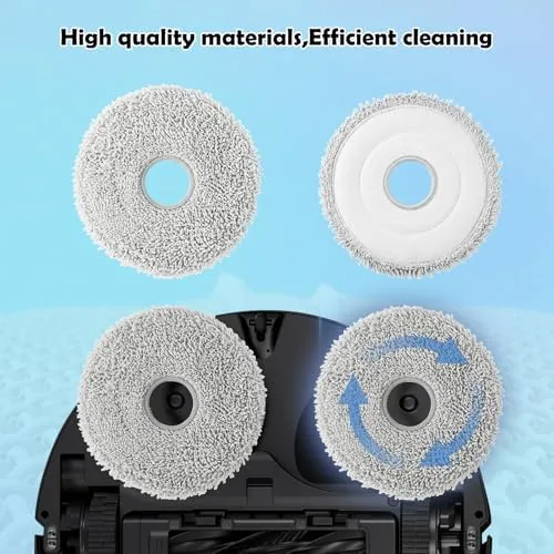 Another view of the 8 Pack Reusable Mop Pads for Dreame L10s, L40, X40