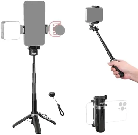 NEEWER Selfie Stick with Detachable Bluetooth Remote Shutter, Lightweight Foldable Travel Tripod for iPhone Review: Tested and Rated