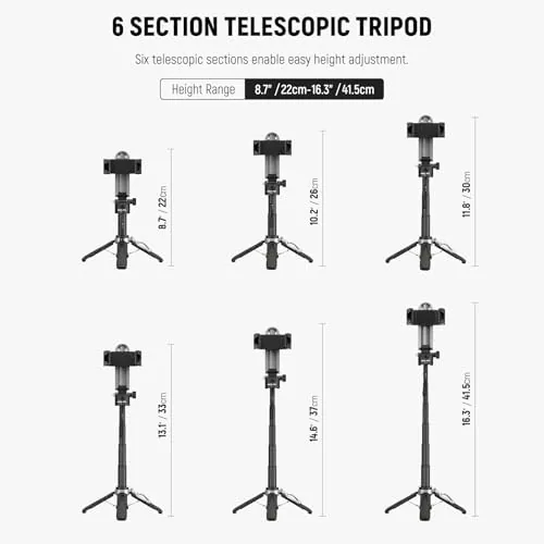 Close look at the NEEWER Selfie Stick with Detachable Bluetooth Remote Shutter, Lightweight Foldable build quality