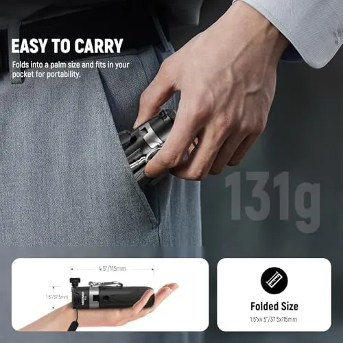 The NEEWER Selfie Stick with Detachable Bluetooth Remote Shutter, Lightweight Foldable compared in context