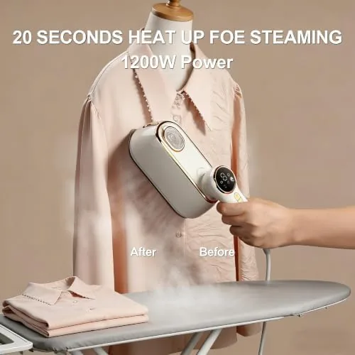 The Travel Steamer for Clothes Portable, 1200W Handheld mini travel Steam in real use