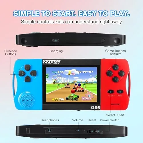 The console wrapped as a birthday gift with the box and USB cable beside it