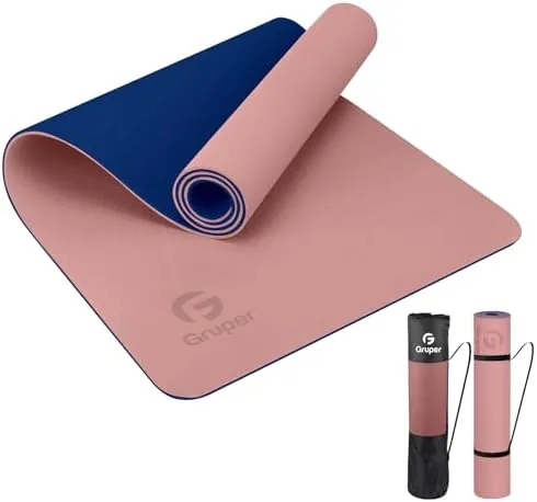 Gruper Yoga Mat Non Slip, Eco Friendly Fitness Exercise Mat with Carrying Strap,Pro Yoga Review: Tested and Rated