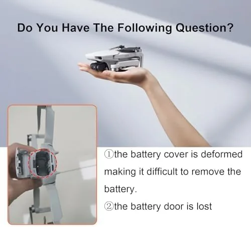 Another view of the Mini 4K Battery Cover Replacement for DJI Mini 2/Mini 2