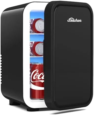 BEICHEN Mini Fridge,6 Liter / 8 Can Small Fridge for Bedroom, Car, Office | Review: Tested and Rated