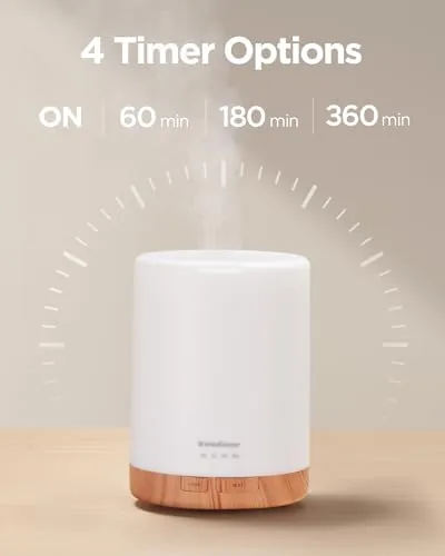 Close look at the InnoGear 300ml Essential Oil Diffuser for Home Scent Humidifier, Yellow build quality