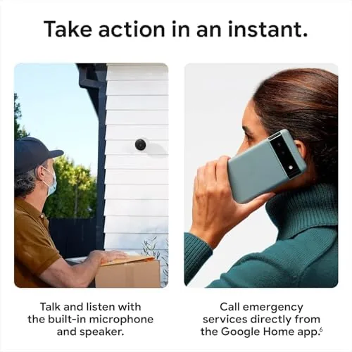 Google Home app showing both cameras in the two pack